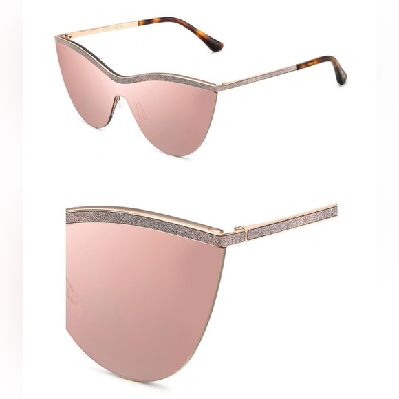 JIMMY CHOO KRISTEN SUNGLASSES - Trendy Shield Mask Silhouette Sunglasses - Picture 2 of 5